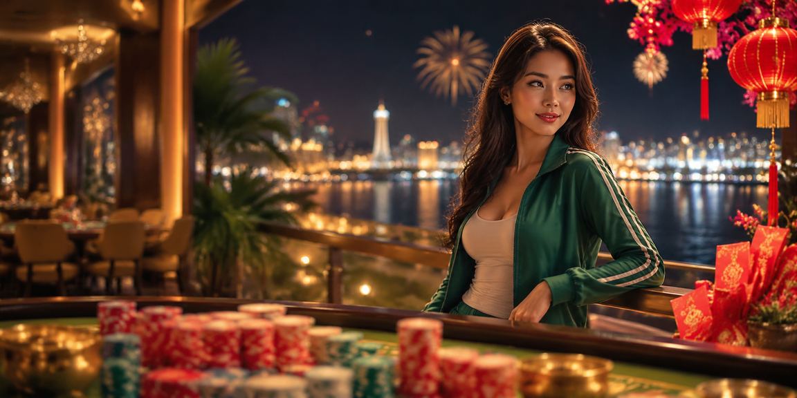 Người dùng trải nghiệm trò chơi bài tại Phú Quốc với không gian đèn lồng lung linh