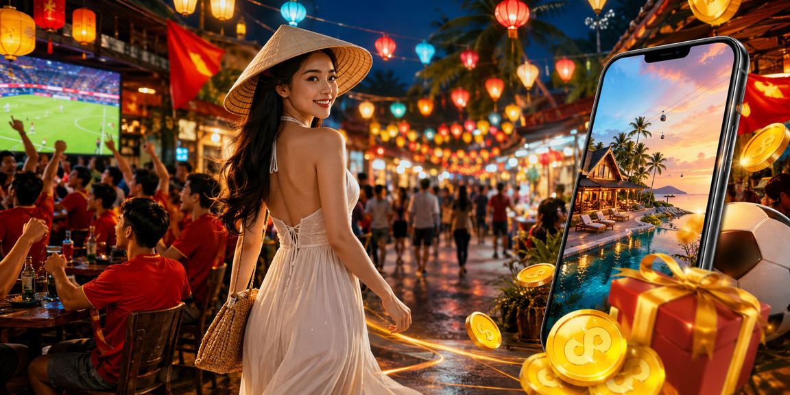 Người dùng đăng nhập casino trên điện thoại tại Phú Quốc
